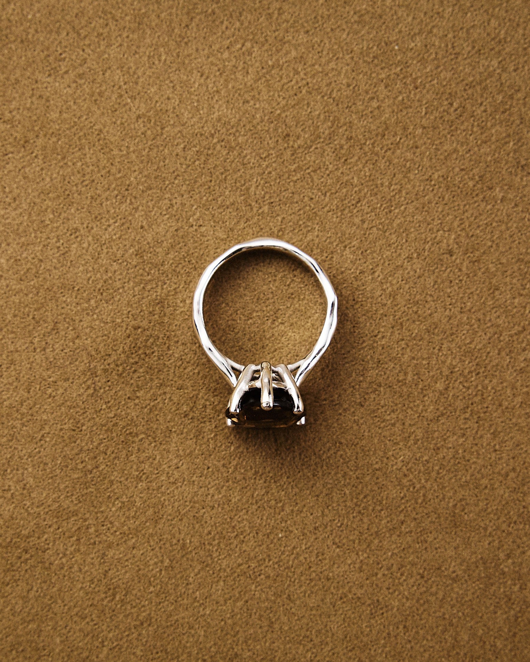 Teardrop Ring — Smokey Quartz