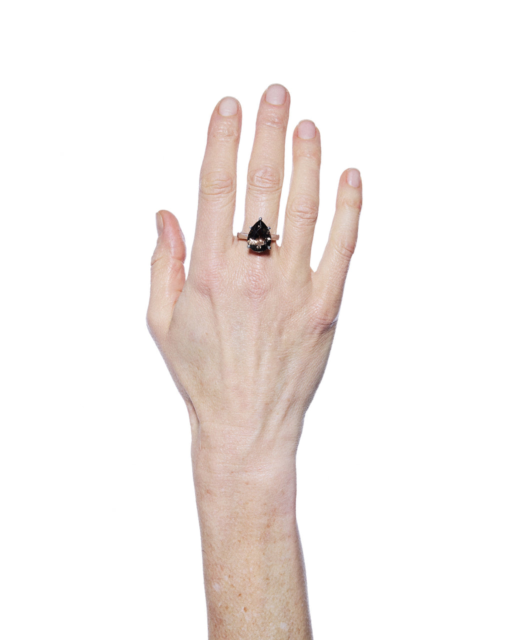 Teardrop Ring — Smokey Quartz