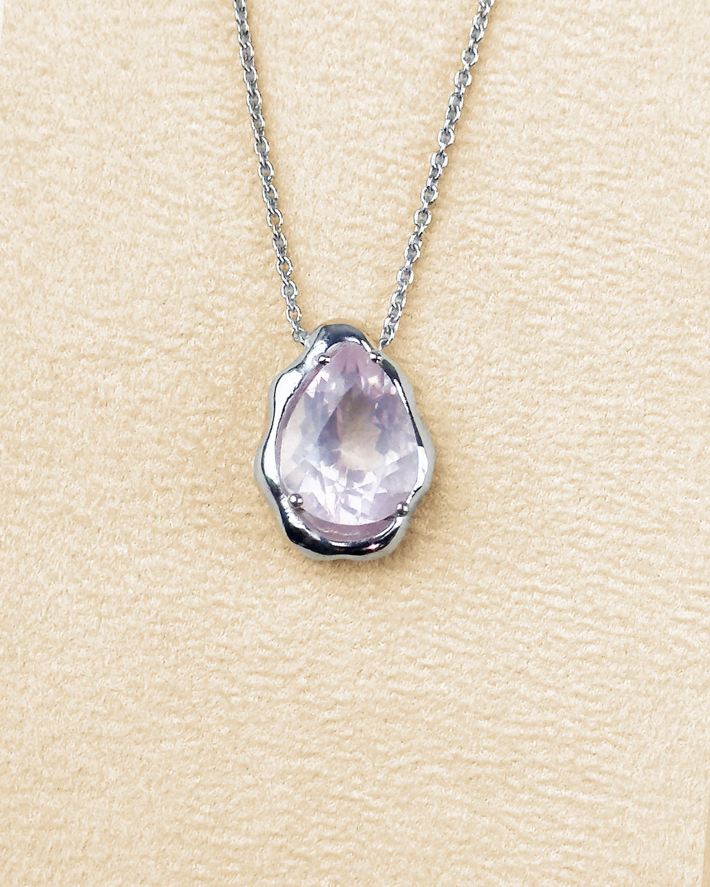 Teardrop Necklace — Silver