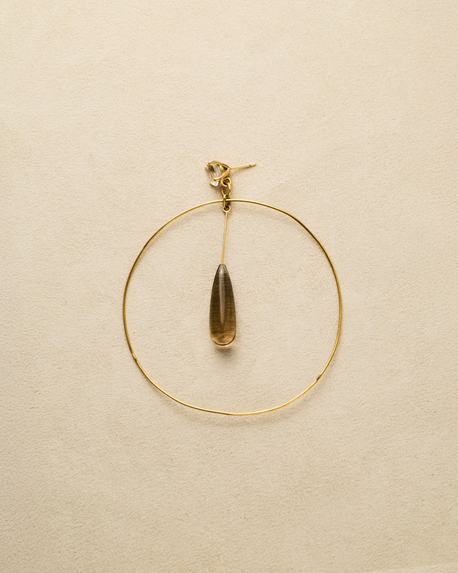 Hoop Earring — Citrine