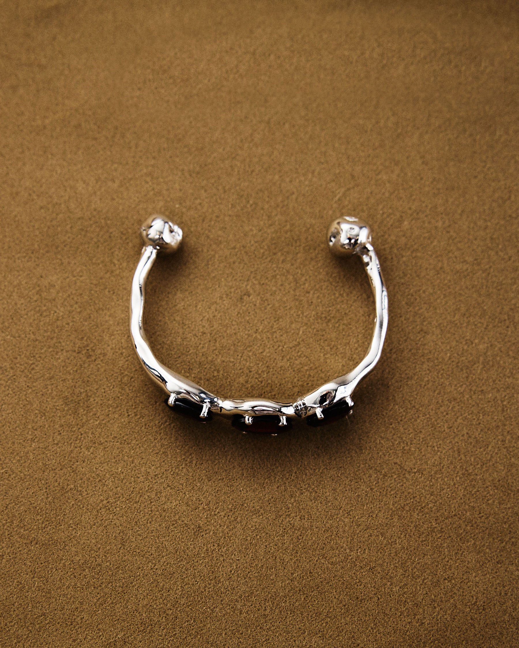 Triple Bangle — Garnet