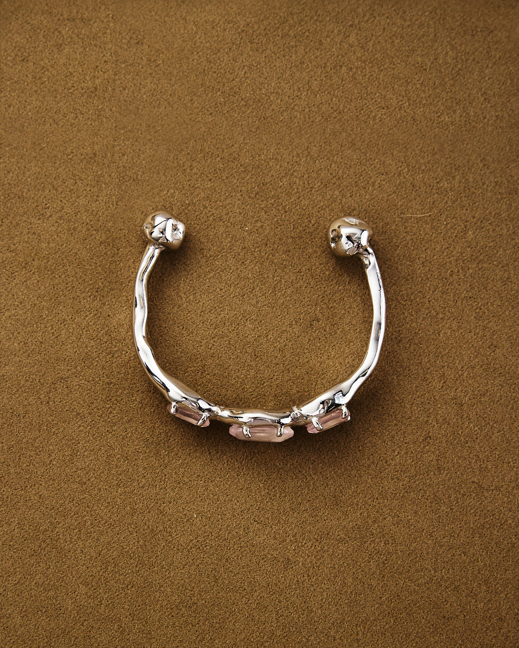 Triple Bangle — Rose Quartz