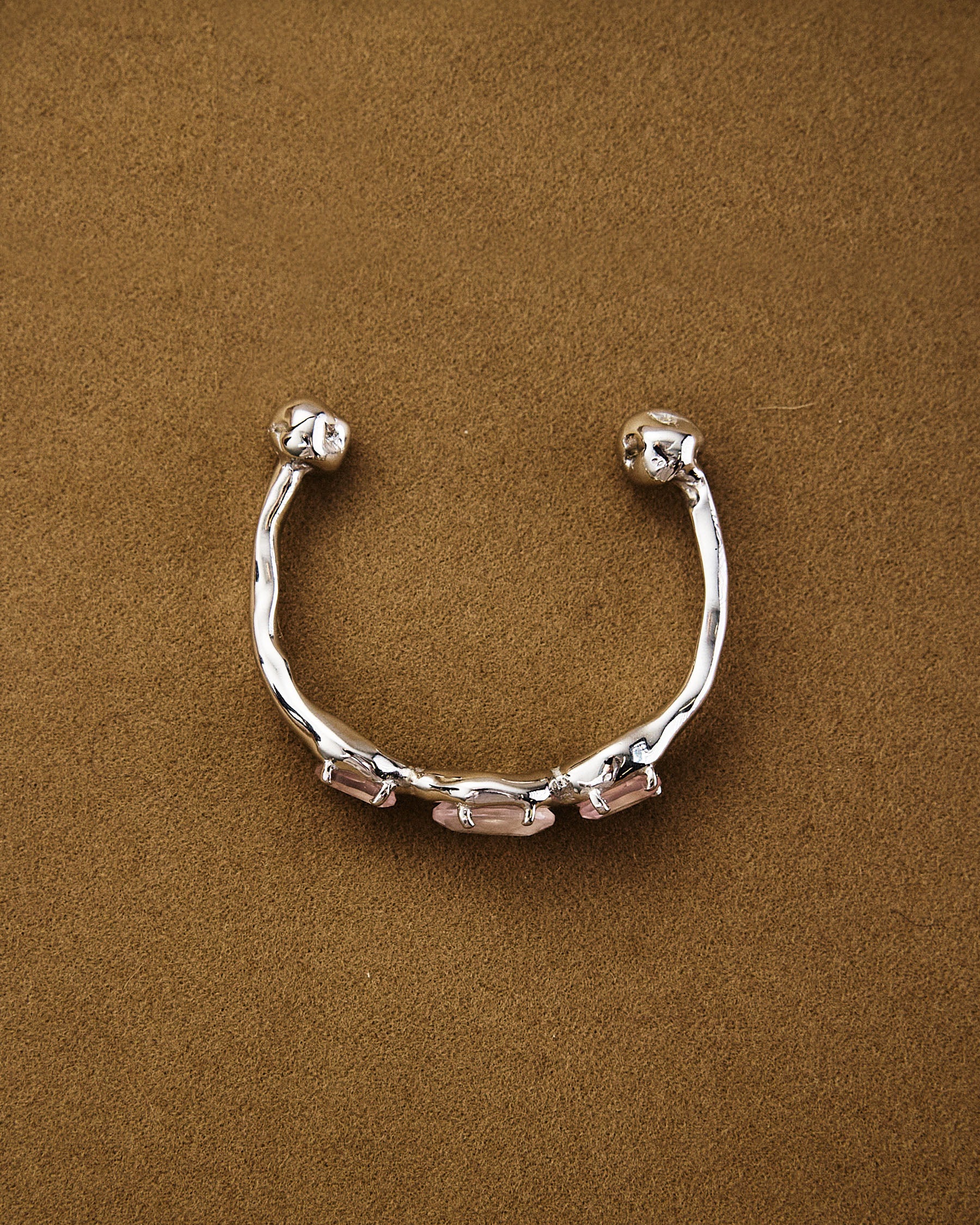 Triple Bangle — Rose Quartz