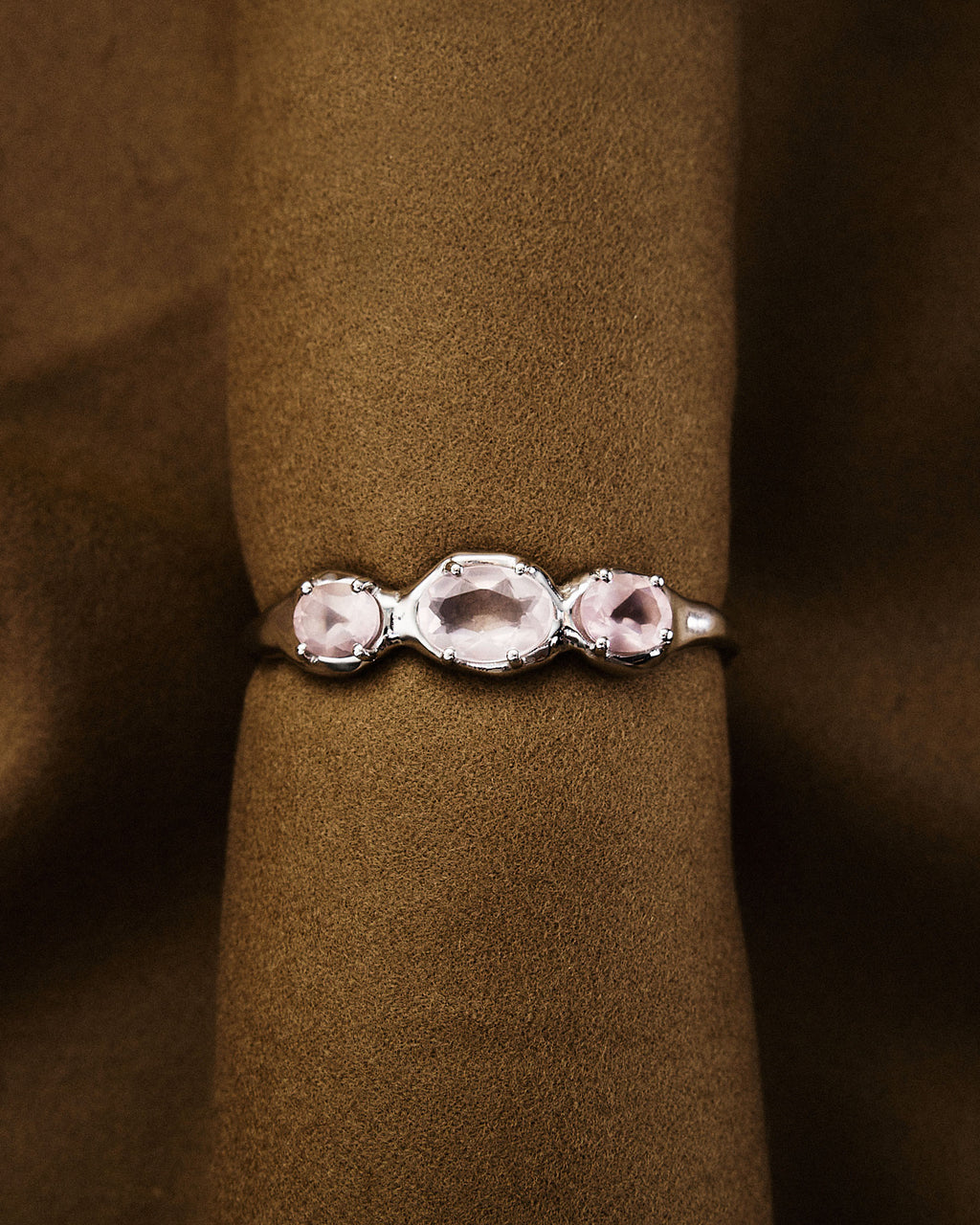 Triple Bangle — Rose Quartz