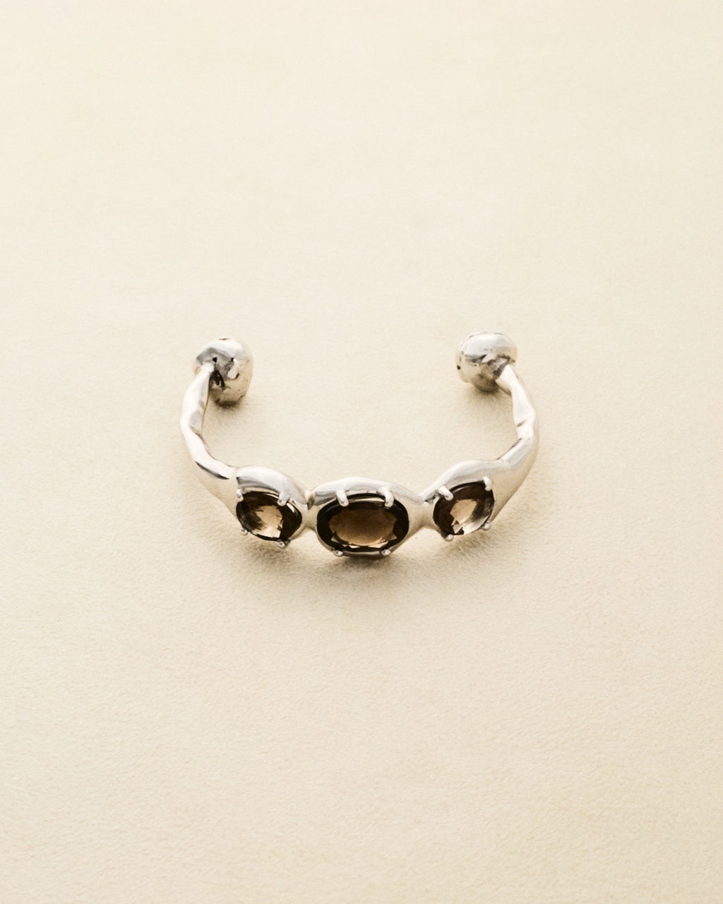 Triple Bangle — Smoked Quartz