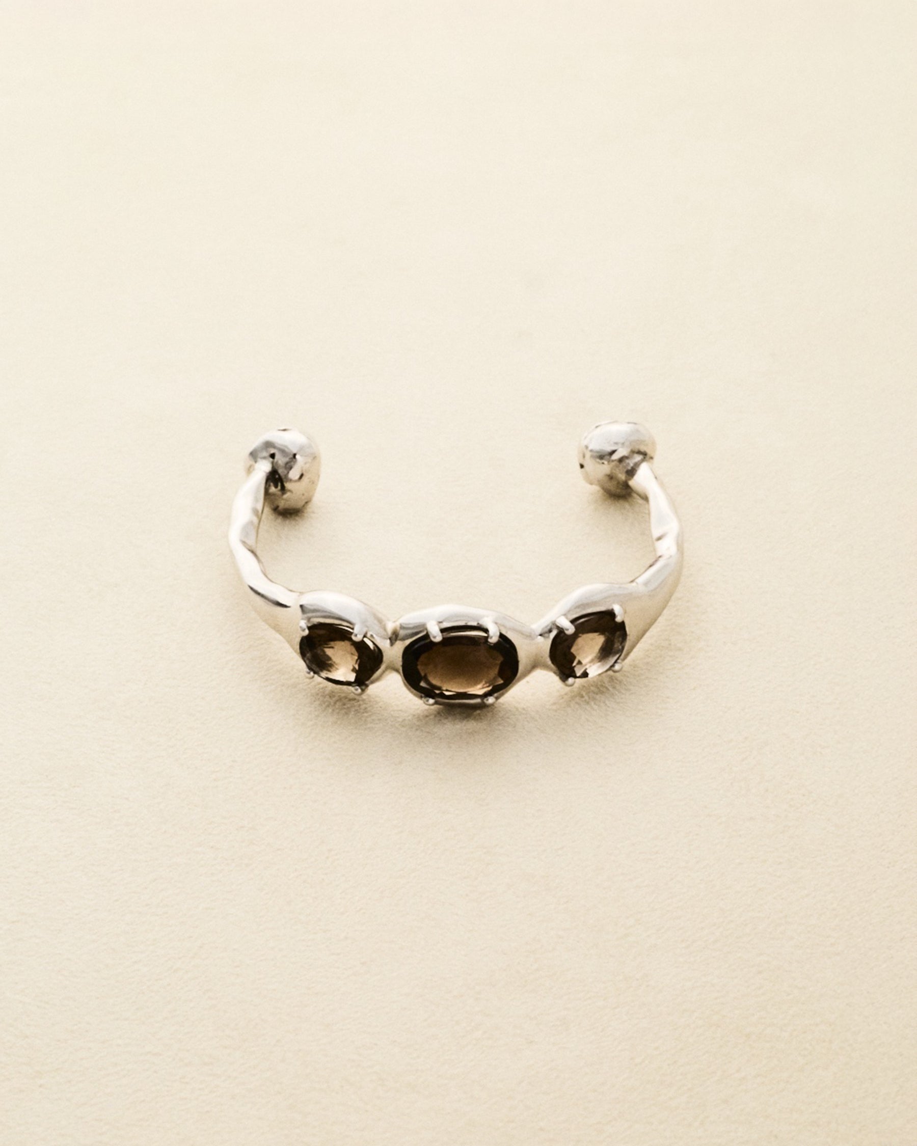 Triple Bangle — Smoked Quartz
