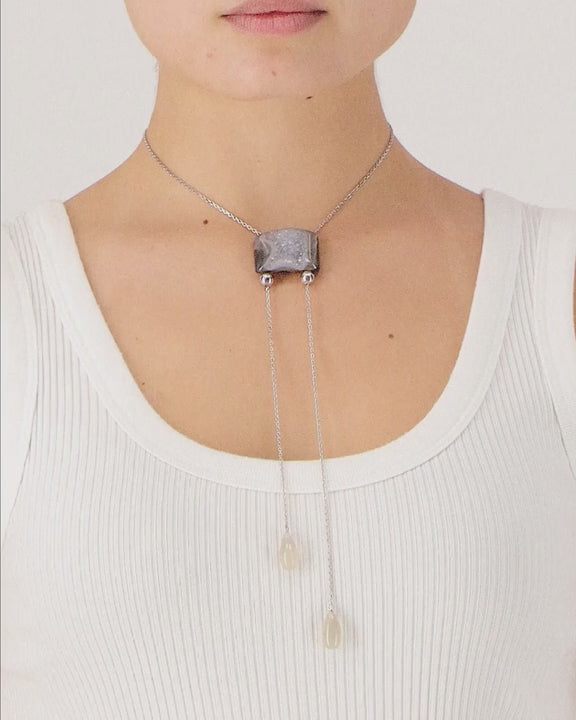 Cowboy Necklace — Rhodium Plated