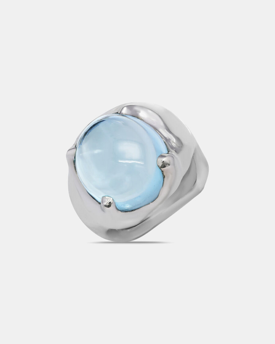 FRUIT RING-SILVER-SKY TOPAZ