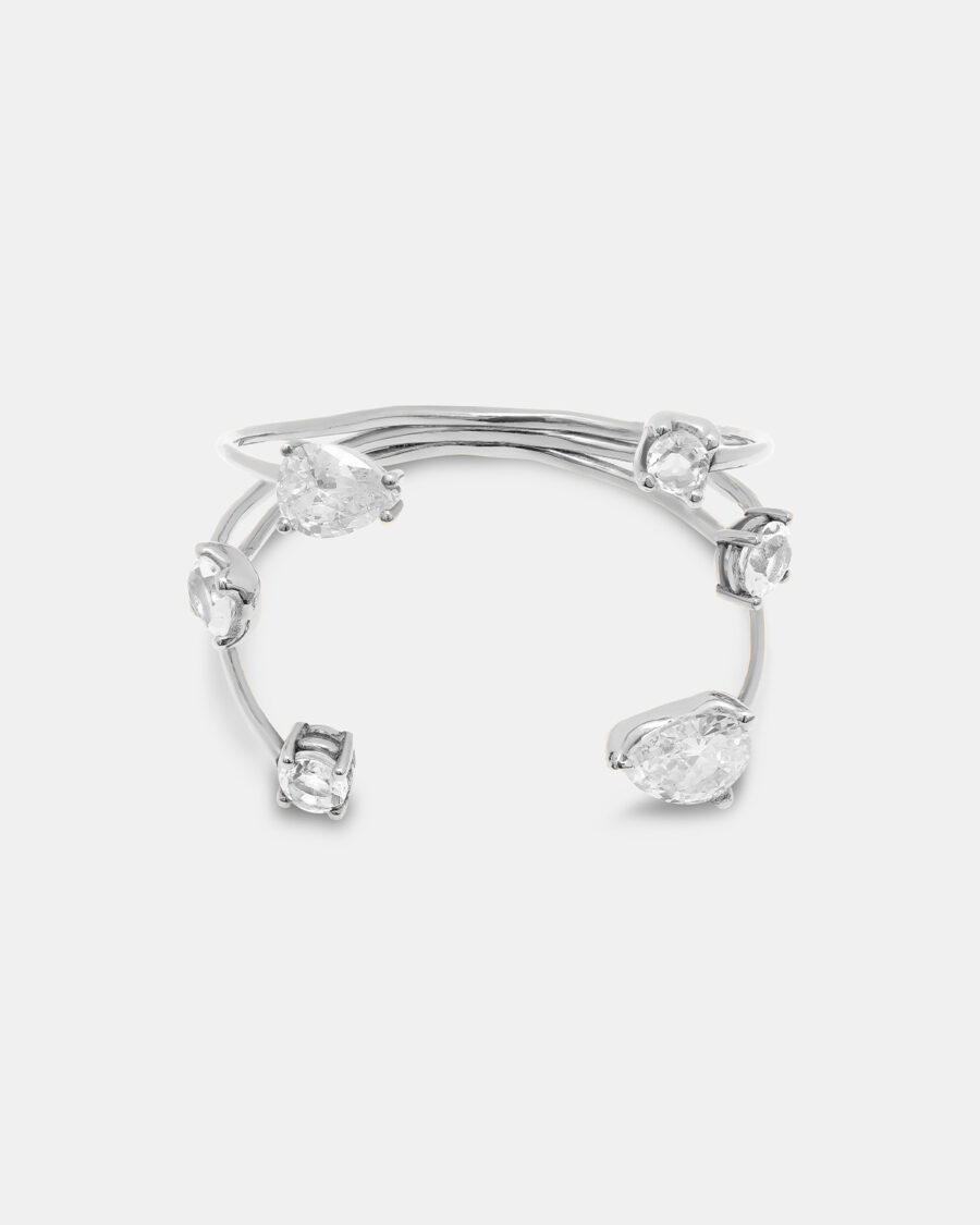 6BRACELET-SILVER-WHITE ZARCONIA