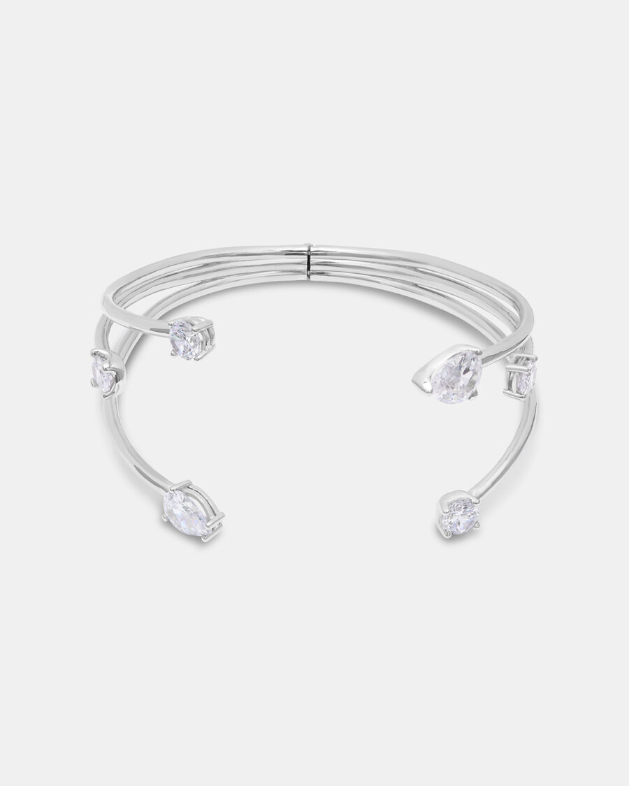 6CHOKER-SILVER-WHITE ZARCONIA