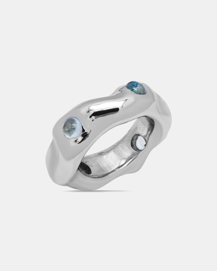 BRANCH RING-SILVER-SKY TOPAZ