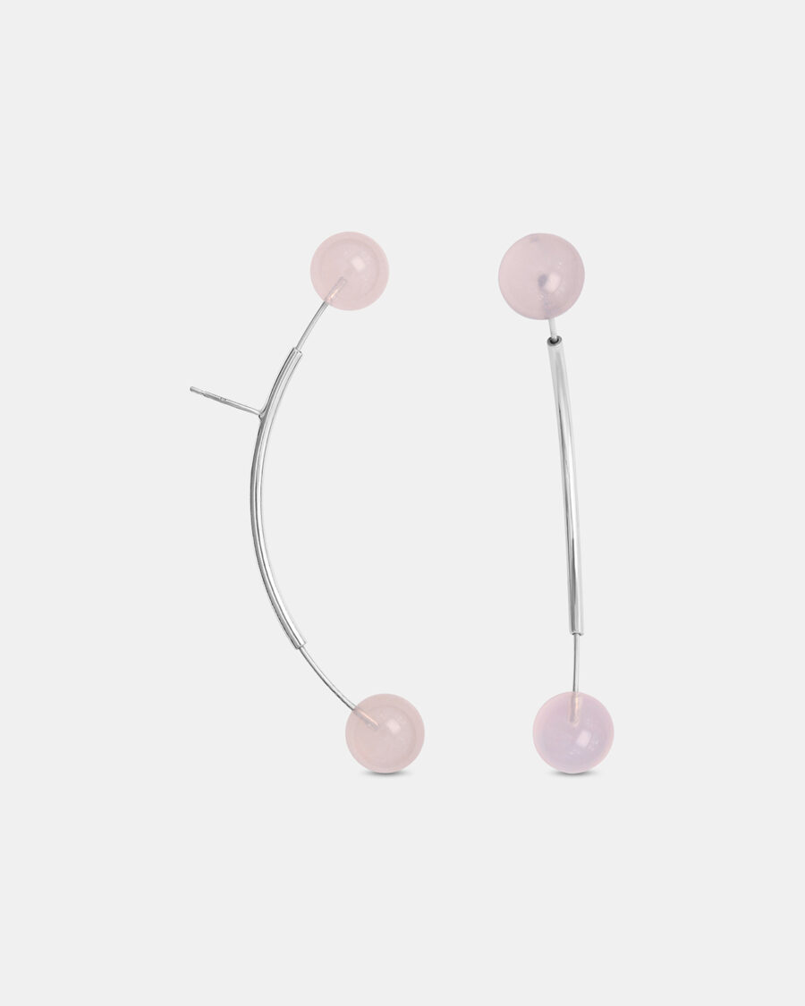 EARTUBE-SILVER-ROSE QUARTZ