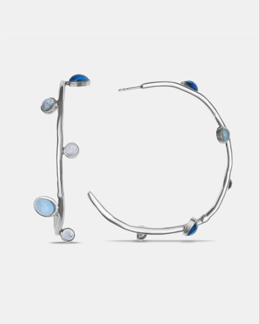 FRUIT HOOPS-SILVER-SKY TOPAZ