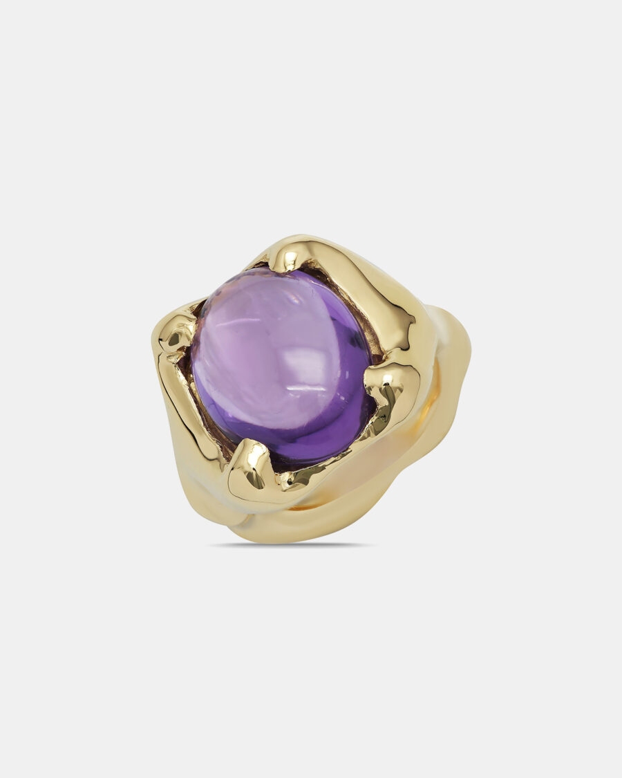 FRUIT RING-GOLD-AMETHYST