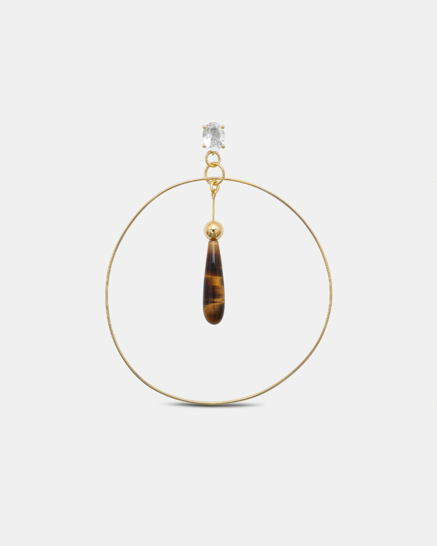 HOOP-GOL-TIGER EYE