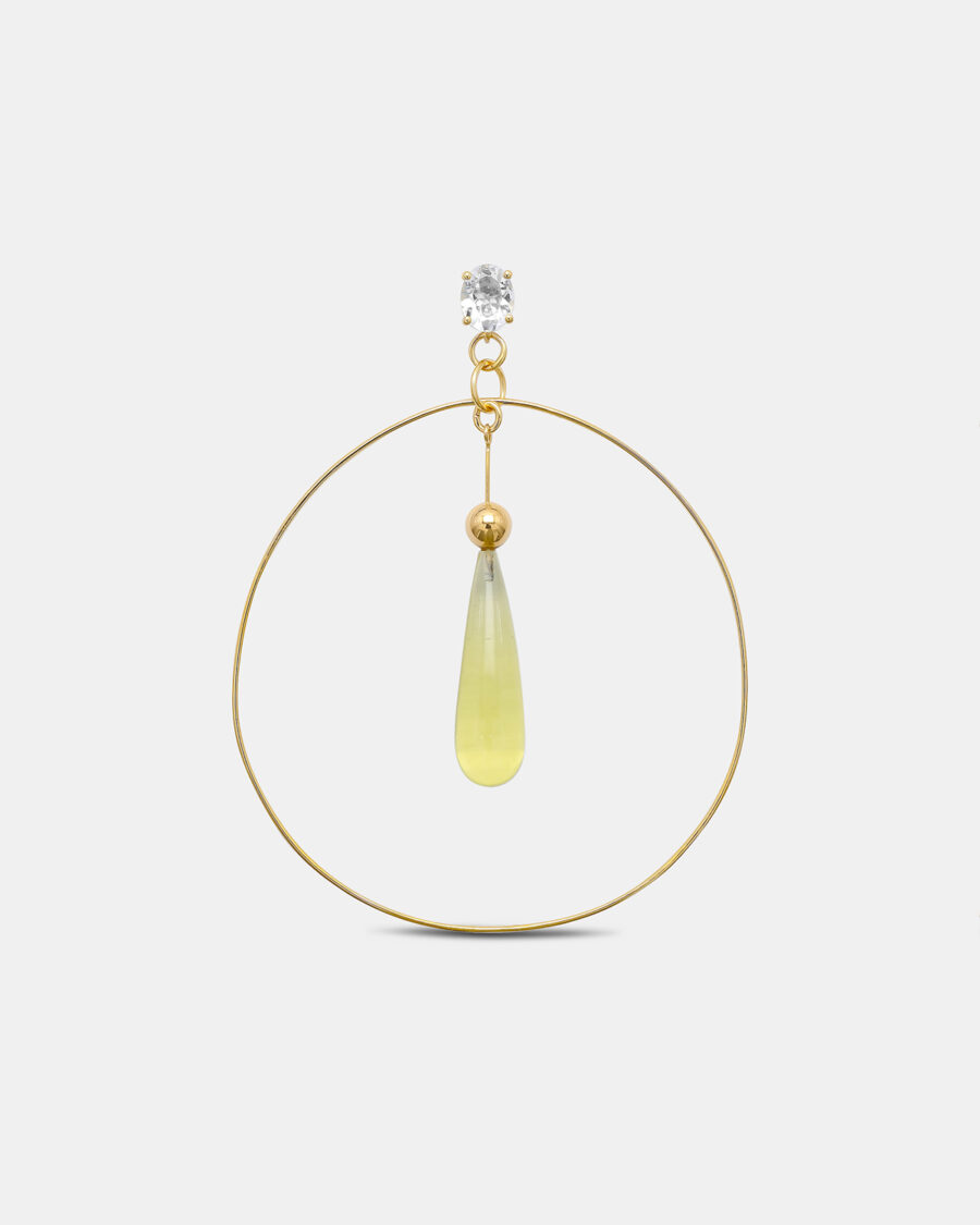 HOOP-GOLD-LEMON CITRINE